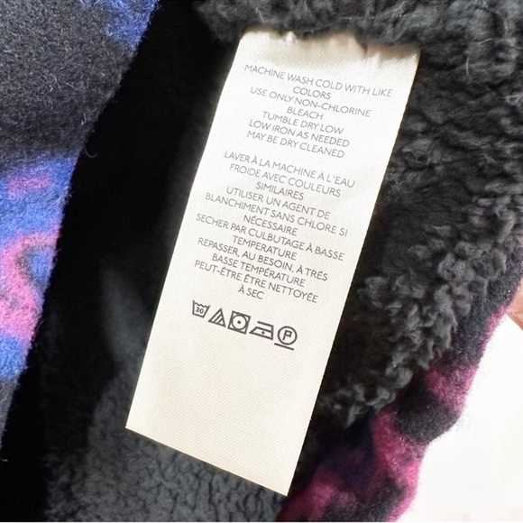 Free People This Love Black and Pink Floral Sherpa lined Coat - Picture 15 of 16